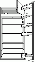 Atag KK154A Koelautomaat met vriesvak Vriezer Scharnieren