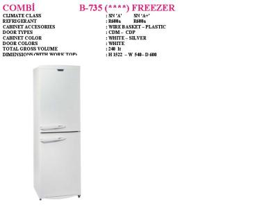 Beko CA 5410 S 6039463982 DD 8.5 CU.FT A RATED FFRZ SIL Koelkast Vriezerdeur