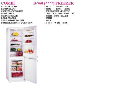 Beko CA 6017 S 6036463982 DD 12.5CUFT COMBI FRIDGEFREEZER Vrieskast Vriezerdeur