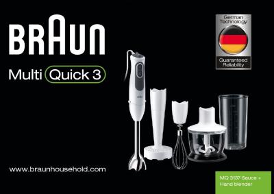 Braun 4193-MQ3137WH 0X22111253 Multiquick 3 MQ 3137 Sauce+ onderdelen en accessoires